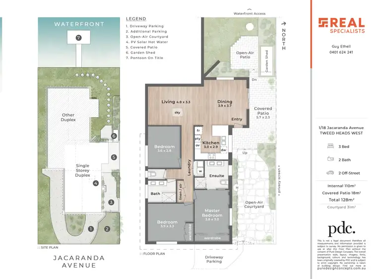 Floorplan of Homely semi-detached listing, 1/18 Jacaranda Avenue, Tweed Heads West NSW 2485