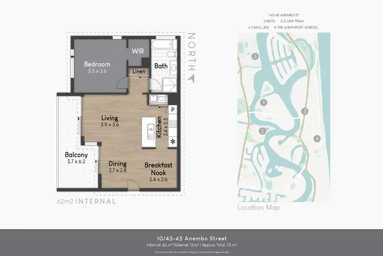 Floorplan of Homely apartment listing, 10/43-45 Anembo Street, Surfers Paradise QLD 4217