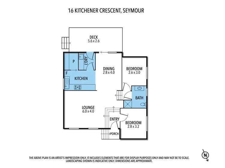 Floorplan of Homely house listing, 16 Kitchener Crescent, Seymour VIC 3660