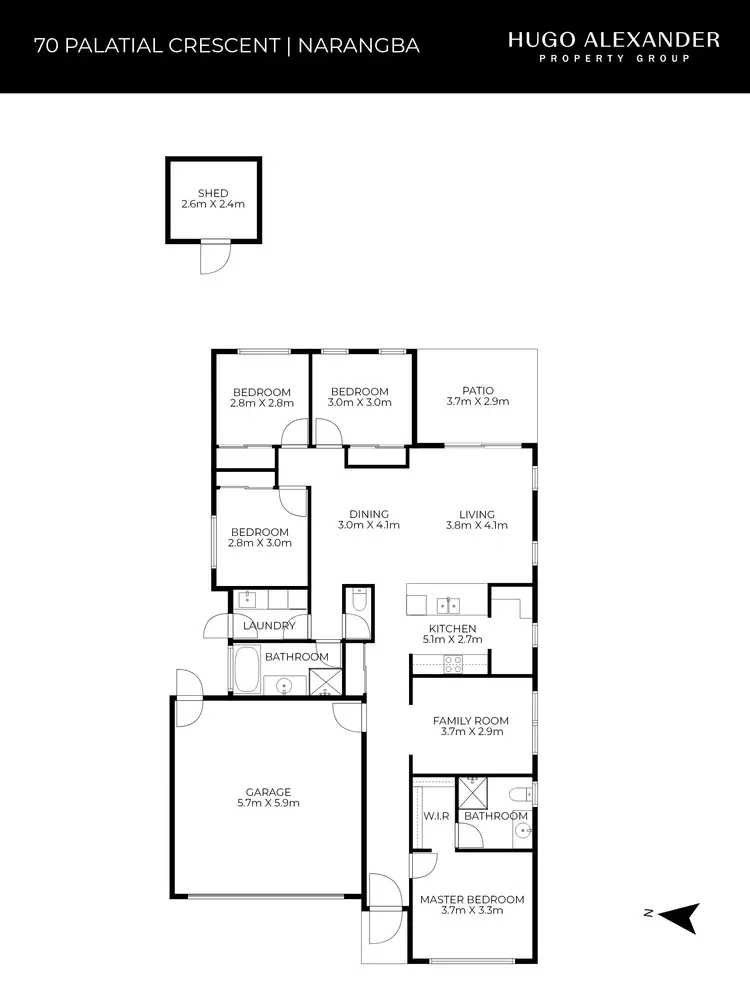 Floorplan of Homely house listing, 70 Palatial Crescent, Narangba QLD 4504