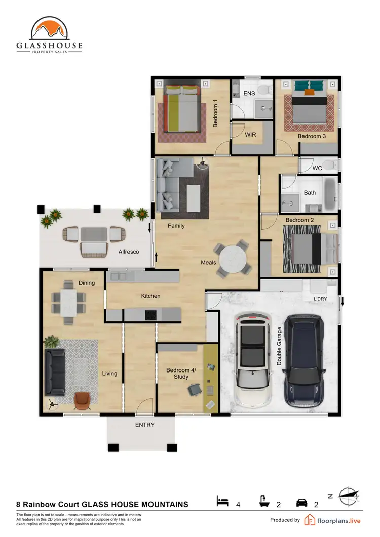 Floorplan of Homely house listing, 8 Rainbow Court, Glass House Mountains QLD 4518