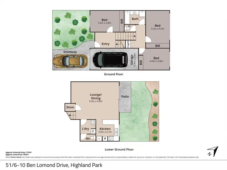 Floorplan of Homely townhouse listing, 51/6-20 Ben Lomond Drive, Highland Park QLD 4211