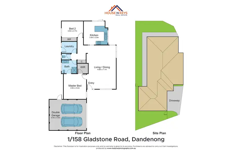 Floorplan of Homely unit listing, 1/158 Gladstone Road, Dandenong North VIC 3175