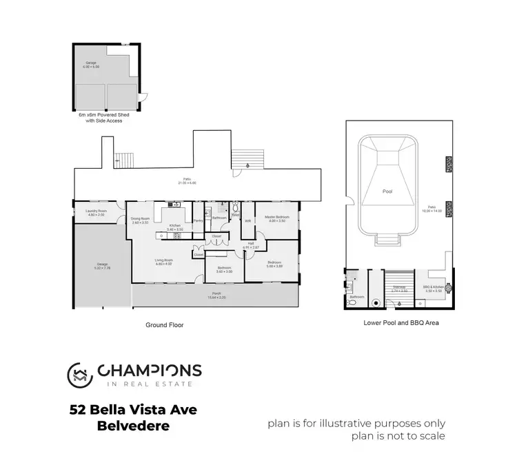 Floorplan of Homely house listing, 52 Bella Vista Avenue, Belvedere QLD 4860