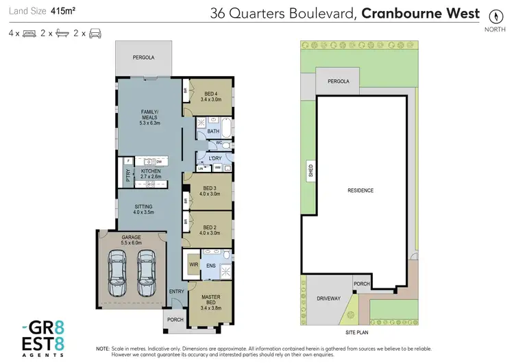 Floorplan of Homely house listing, 36 Quarters Boulevard, Cranbourne West VIC 3977