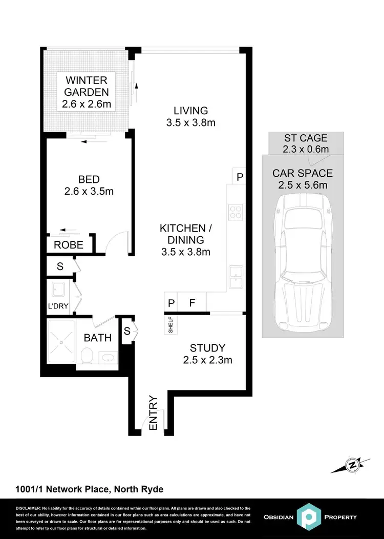 Floorplan of Homely apartment listing, 1001/1 Network Place, North Ryde NSW 2113