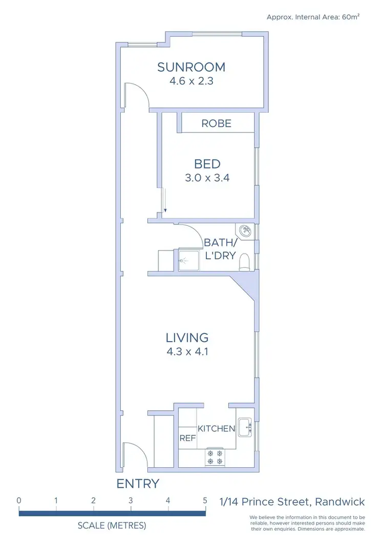 Floorplan of Homely apartment listing, 1/14 Prince Street, Randwick NSW 2031