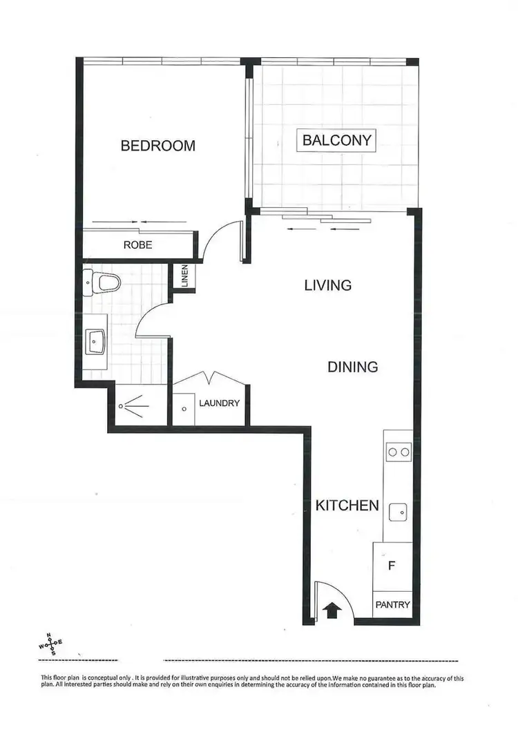 Floorplan of Homely apartment listing, 30904/2 Hercules Street, Hamilton QLD 4007