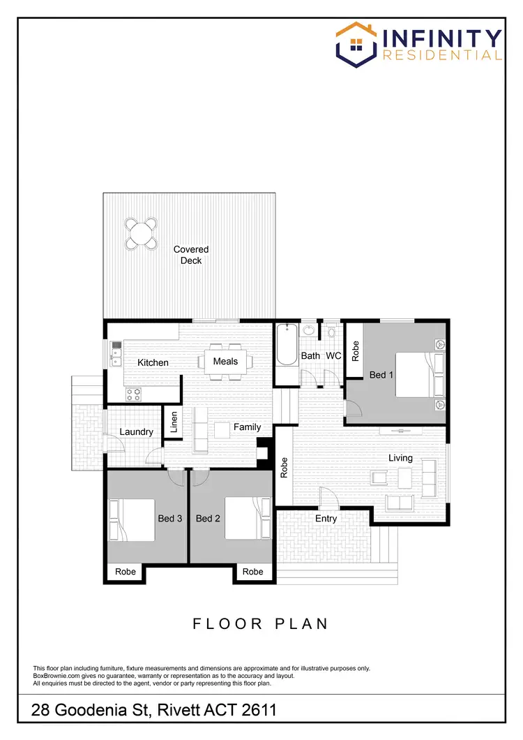 Floorplan of Homely house listing, 28 Goodenia Street, Rivett ACT 2611