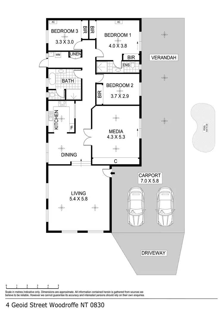 Floorplan of Homely house listing, 4 Geoid Street, Woodroffe NT 830