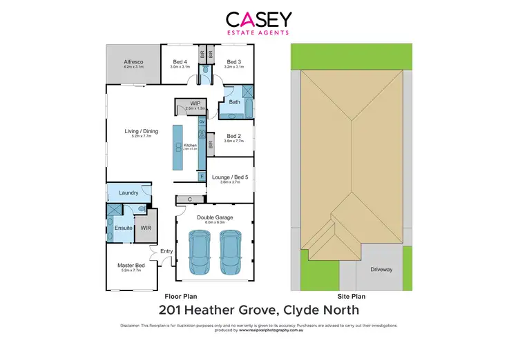 Floorplan of Homely house listing, 201 Heather Grove, Clyde North VIC 3978