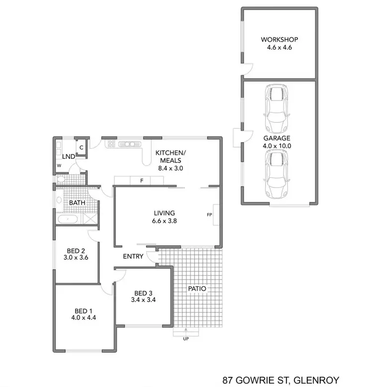 Floorplan of Homely house listing, 87 Gowrie Street, Glenroy VIC 3046