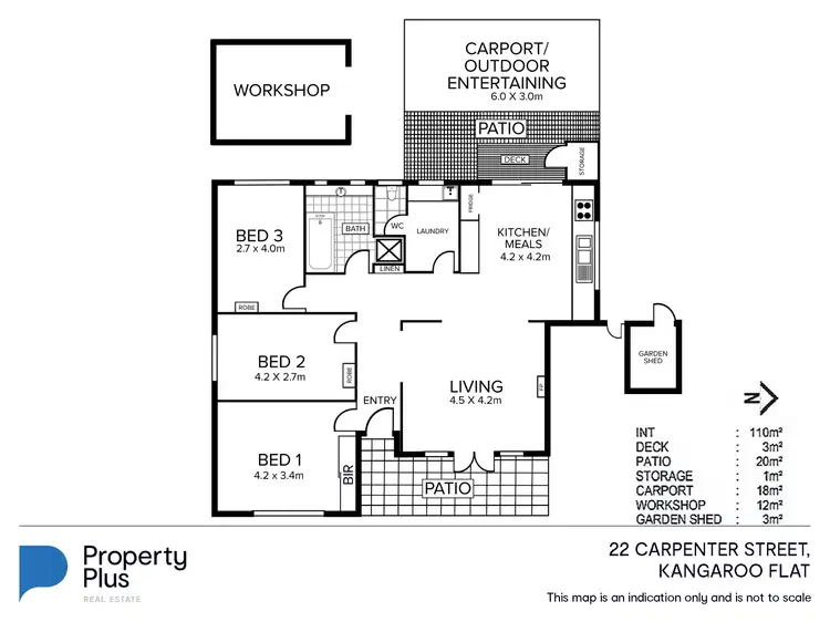 Floorplan of Homely house listing, 22 Carpenter Street, Kangaroo Flat VIC 3555
