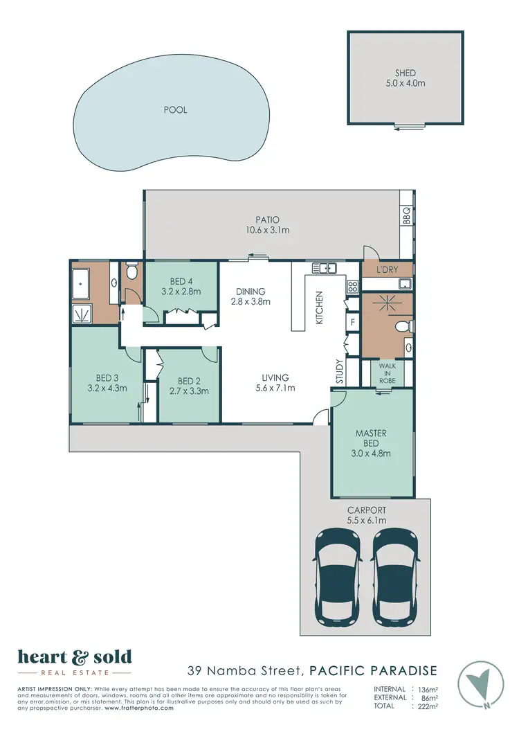 Floorplan of Homely house listing, 39 Namba Street, Pacific Paradise QLD 4564