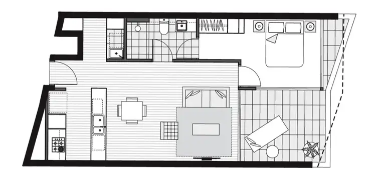 Floorplan of Homely apartment listing, 20203/23 Bouquet Street, South Brisbane QLD 4101