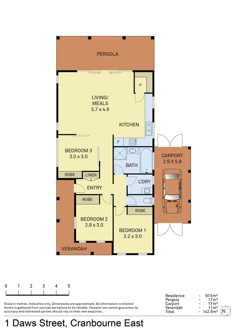 Floorplan of Homely house listing, 1 Daws Street, Cranbourne East VIC 3977