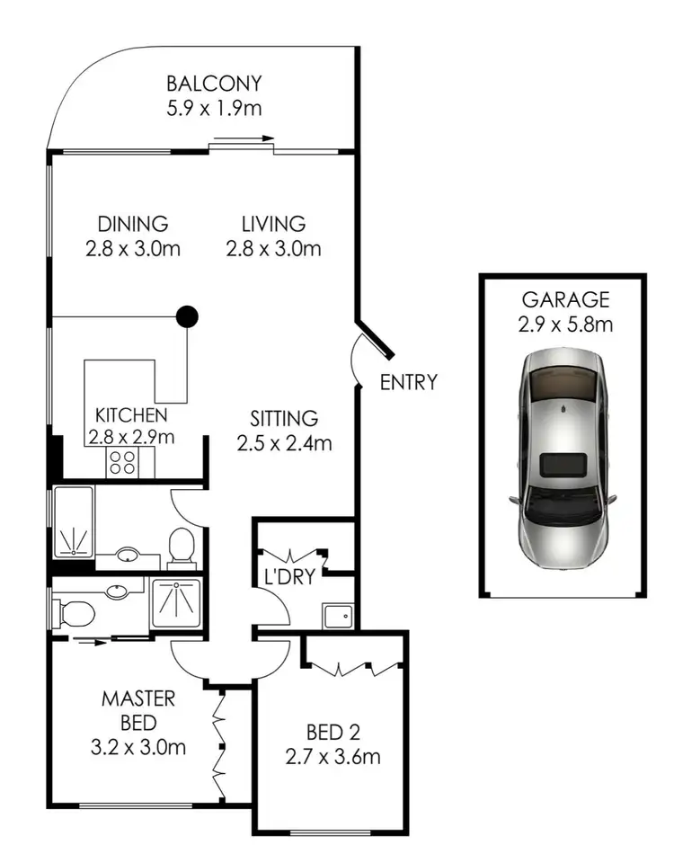 Floorplan of Homely apartment listing, 3/5 Warne Terrace, Kings Beach QLD 4551
