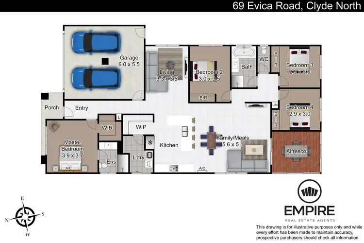 Floorplan of Homely house listing, 69 Evica Road, Clyde North VIC 3978