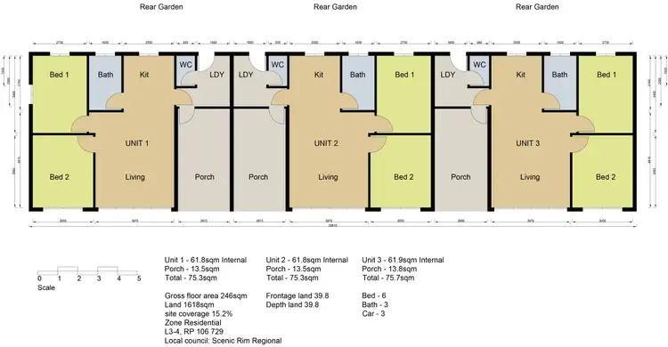 Floorplan of Homely block of units listing, 4-6 Beauview Crescent, Beaudesert QLD 4285