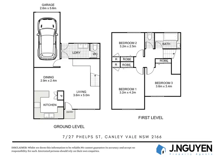 Floorplan of Homely townhouse listing, 7/27 Phelps Street, Canley Vale NSW 2166