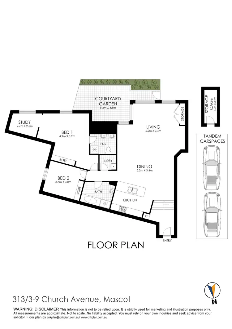 Floorplan of Homely apartment listing, 313/3-9 Church Avenue, Mascot NSW 2020