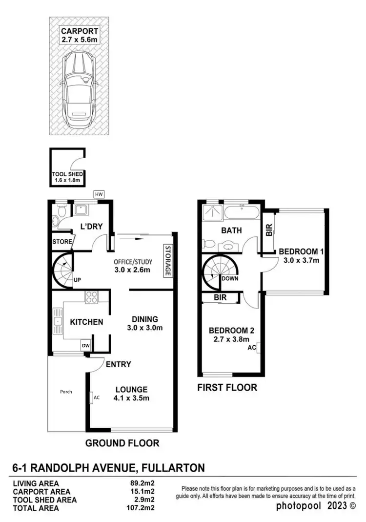 Floorplan of Homely townhouse listing, 6/1 Randolph Avenue, Fullarton SA 5063