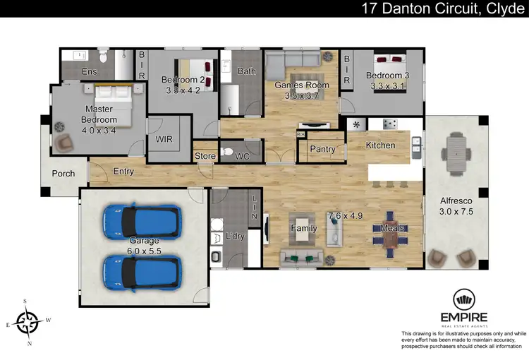 Floorplan of Homely house listing, 17 Danton CCt, Clyde North VIC 3978