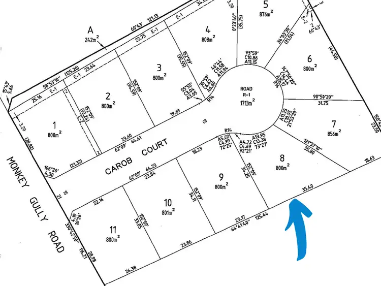 Floorplan of Homely land listing, 8 Carob Court, Mansfield VIC 3722