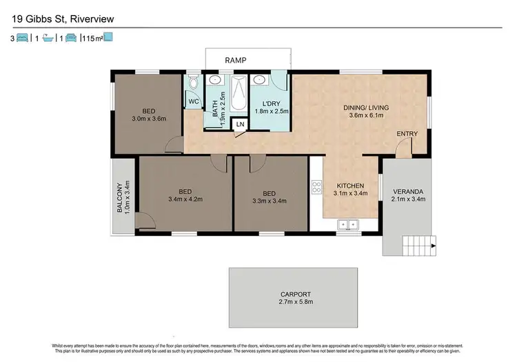 Floorplan of Homely house listing, 19 Gibbs Street, Riverview QLD 4303