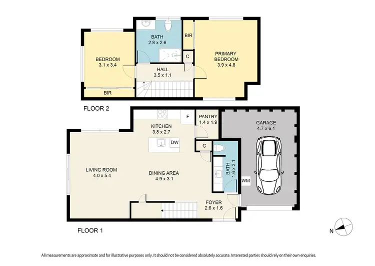 Floorplan of Homely townhouse listing, 4/32 Curtin Street, Maidstone VIC 3012
