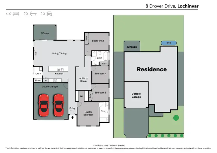 Floorplan of Homely house listing, 8 Drover Drive, Lochinvar NSW 2321
