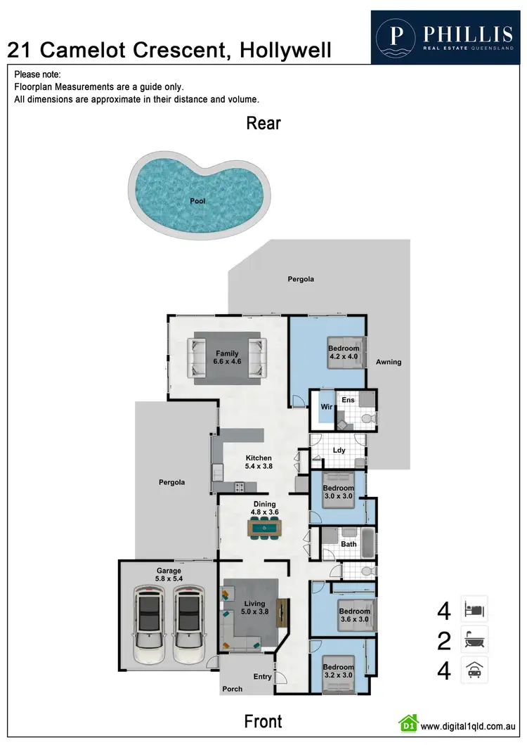 Floorplan of Homely house listing, 21 Camelot Crescent, Hollywell QLD 4216
