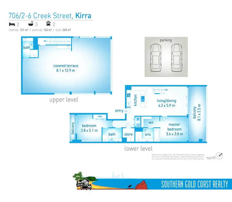 Floorplan of Homely unit listing, 706/2 Creek Street, Coolangatta QLD 4225