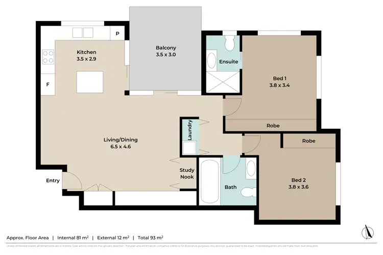 Floorplan of Homely apartment listing, 108/21 Masters Street, Newstead QLD 4006