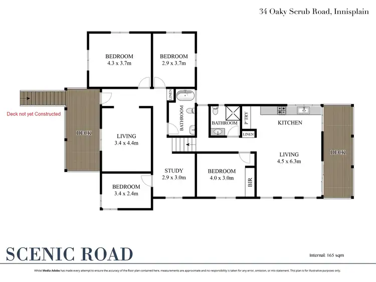 Floorplan of Homely rural property listing, 34 Oaky Scrub Road, Innisplain QLD 4285