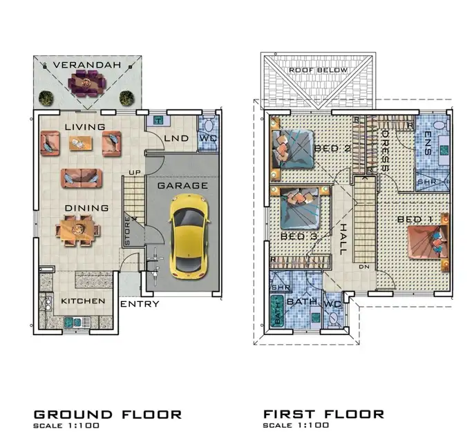 Floorplan of Homely townhouse listing, 10/9 Comma Court, Kallangur QLD 4503