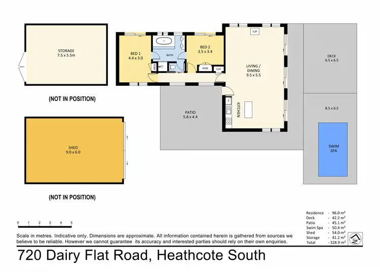 Floorplan of Homely rural property listing, 720 Dairy Flat Road, Heathcote South VIC 3523