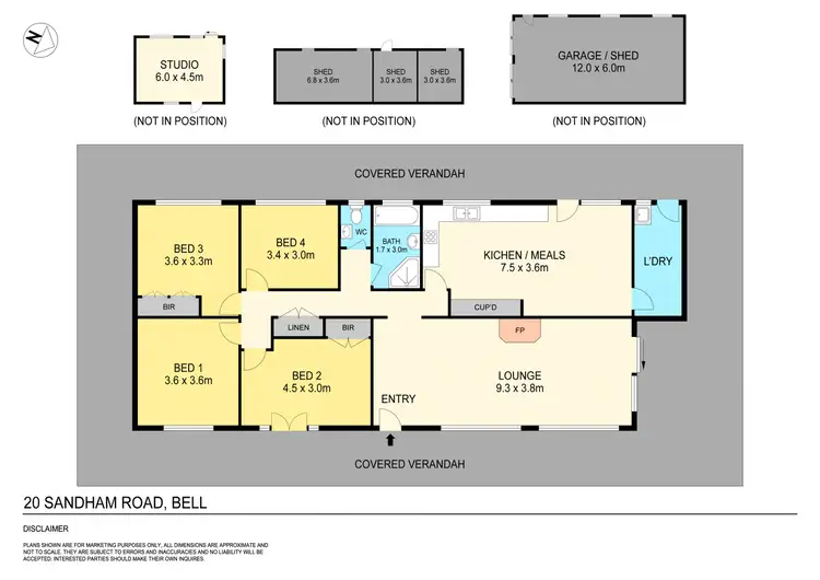 Floorplan of Homely rural property listing, 20 Sandham Road, Bell NSW 2786