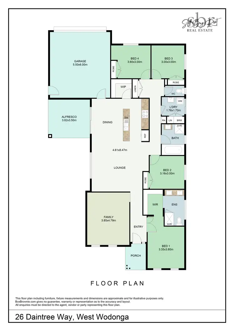 Floorplan of Homely house listing, 26 DAINTREE WAY, Wodonga VIC 3690