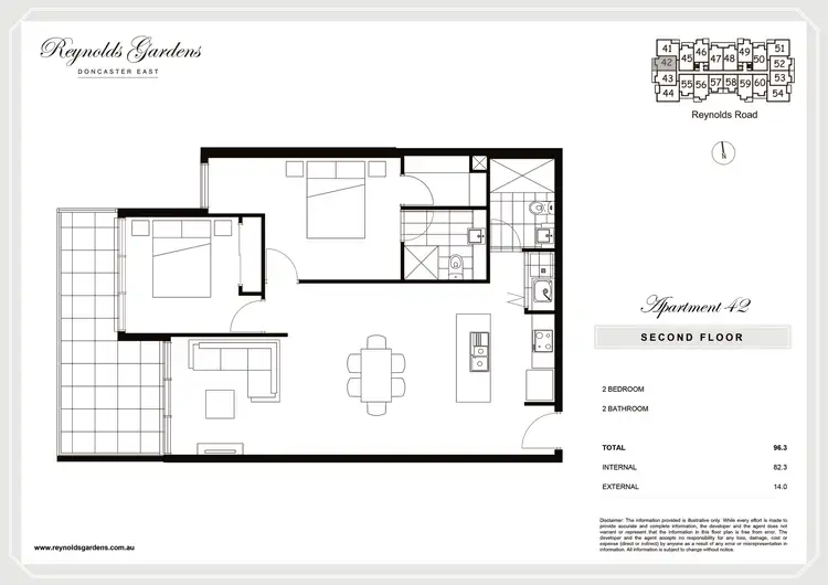 Floorplan of Homely apartment listing, unit 202/187 Reynolds Road, Doncaster East VIC 3109