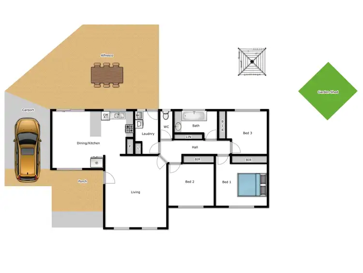 Floorplan of Homely house listing, 6 Jason Circuit, Wodonga VIC 3690
