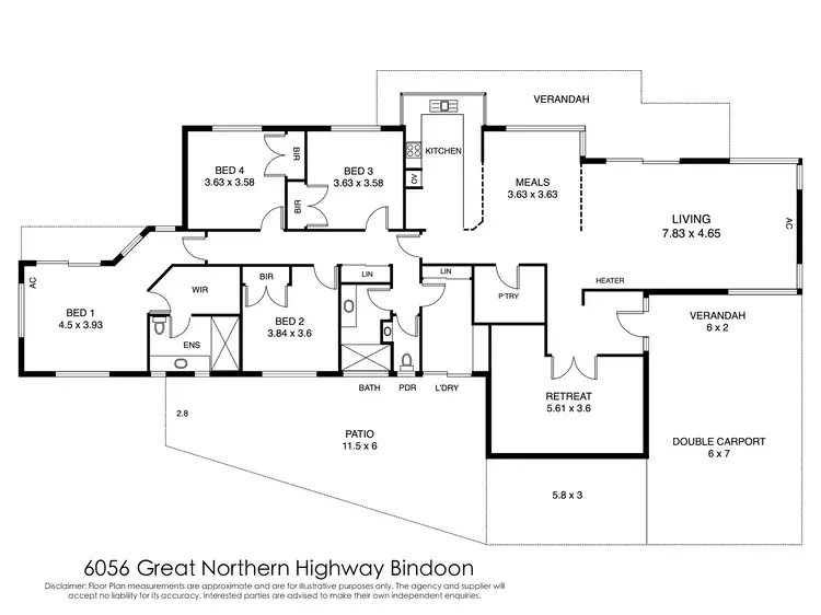 Floorplan of Homely rural property listing, 6056 Great Northern Highway, Bindoon WA 6502