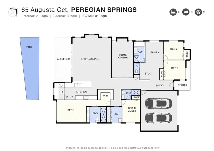 Floorplan of Homely house listing, 65 Augusta Circuit, Peregian Springs QLD 4573