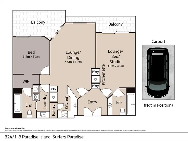 Floorplan of Homely unit listing, 1-8 Paradise Island, Surfers Paradise QLD 4217