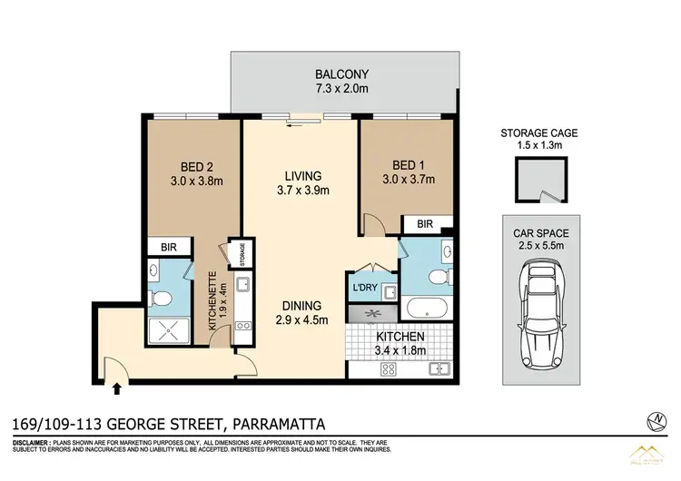 Floorplan of Homely apartment listing, 169/109-113 George St, Parramatta NSW 2150