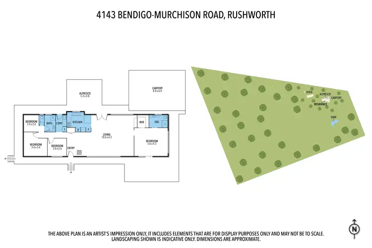 Floorplan of Homely rural property listing, 4143 BENDIGO-MURCHISON ROAD, Rushworth VIC 3612