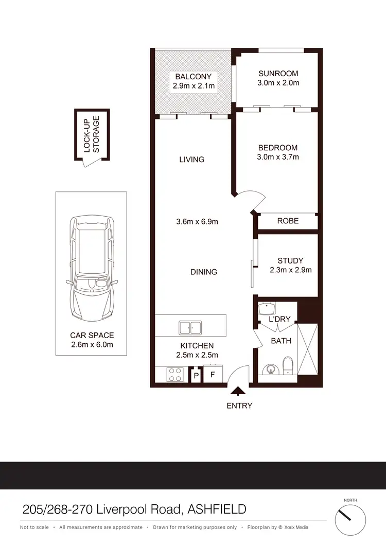 Floorplan of Homely apartment listing, 205/268-270 Liverpool Road, Ashfield NSW 2131