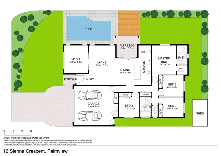 Floorplan of Homely house listing, 16 Sienna Crescent, Palmview QLD 4553