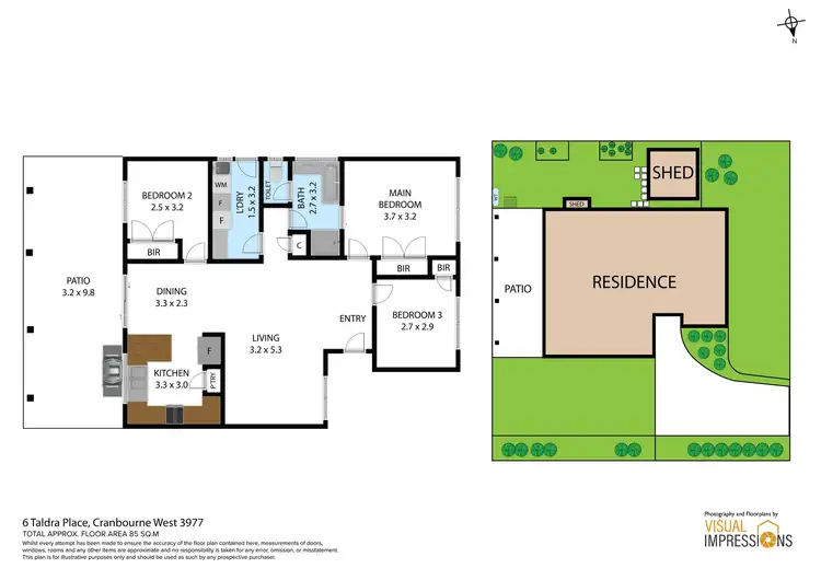 Floorplan of Homely house listing, 6 Taldra Place, Cranbourne West VIC 3977