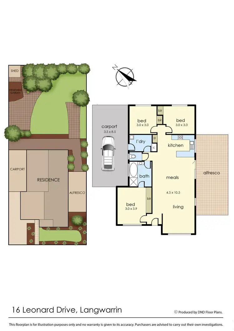 Floorplan of Homely house listing, 16 Leonard Drive, Langwarrin VIC 3910